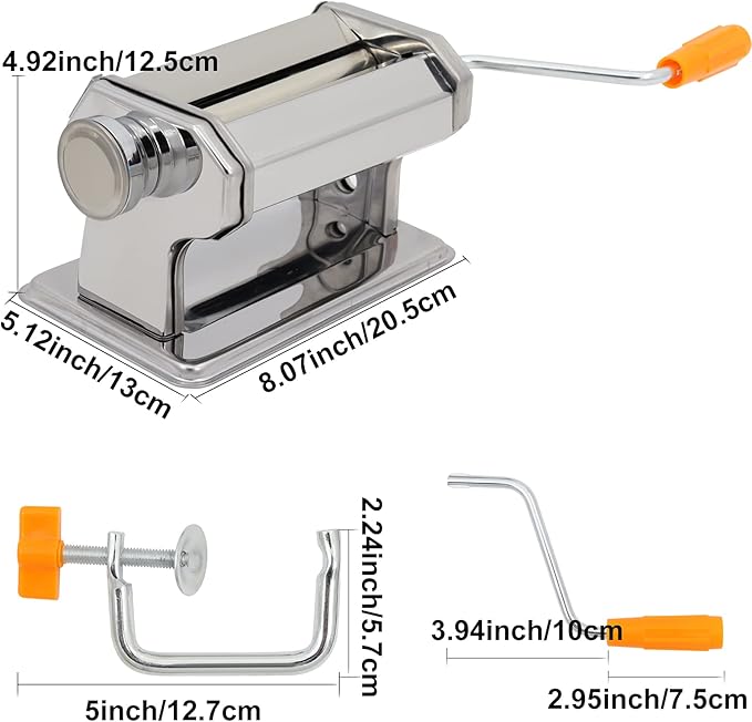 Polymer Clay Press Machine, Craft Clay Mixers Machine and 40PCS Polymer Clay Cutters Mold, Stainless Steel Handmade Clay Rolling Machine for DIY Craft - 6 Thickness Options