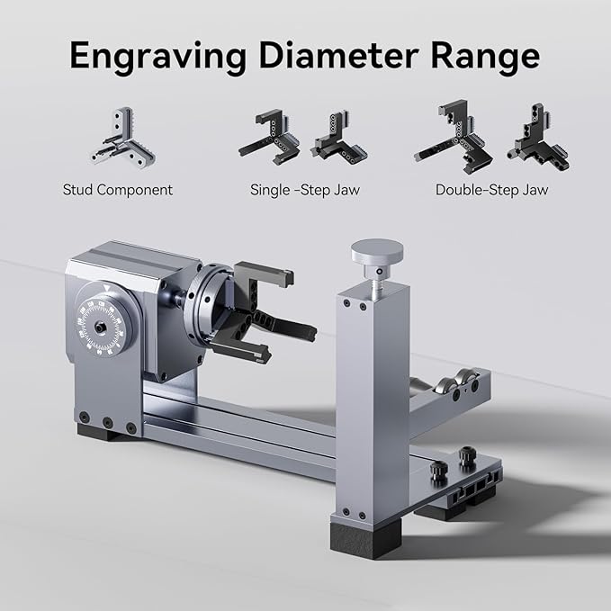 Longer RAY5 40W Laser Engraver with Air Assist Kit, 4-in-1 Rotary Roller, and 16 Pcs Raiser, High Precision Laser Cutter and Engraver for Wood, Metal, Acrylic, Cylindrical Objects, Tumblers