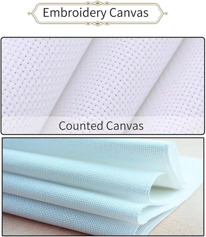 Threadhaven Counted Cross-Stitch Kit 14CT Aida Fabric with Threads, Needles & Guide | Animal Sewing Pattern Embroidery Kit for Adults | Premium DIY Craft Kit- The Cat in The Window 14.9''×20.4''