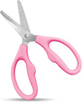 Pink Scissors for School Multipurpose Stylish: 5 inch - Comfort Grip - Stainless Steel - Scissors with Home - Office - for Cutting Paper - Open Envelopes - Cut Tape