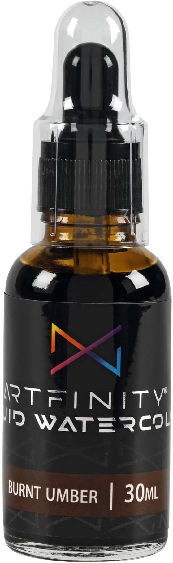 Liquid Watercolor Paint 30 ml Bottle, Burnt Umber - Vibrant Dye-Based Liquid Watercolor w/Glass Pipette, Fast-Drying, Fine Art Paint for Calligraphy, Airbrushing & Traditional Art