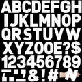 184 Pcs Large Vinyl Letter Sticker 6" Big Alphabet Number and Symbol Sticker Self Adhesive Removable Letter Decal for Christmas Bulletin Board Classroom Decor Poster Window Door Mailbox(White)