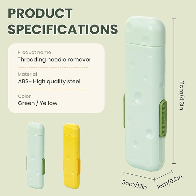 3 in 1 Automatic Needle Threaders Seam Ripper,2025 Upgraded Quilting Supplies Sewing Kit,Quick Sewing Machine Crafts and Knitting Unthreading Supplies (Green 1PCS)