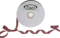 Gingham Ribbon 50 Yard Each Roll 100% Polyester Woven Edge (3/8" x 50 Yards, Dark Red)