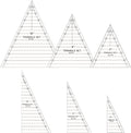 6 Set Tall Triangle Quilting Rulers for Quilting Templates 6 8 10 Inch Wedge Triangle Quilting Rulers and Templates, Sewing Templates for Sewing Cut Measurement DIY Craft Quilting Tools