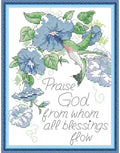 Stitchmelody Stamped Cross Stitch Kits,11CT Pre-Printed Pattern Embroidery Set DMC Cross-Stitch Kit (11CT Stamped kit,Praise god)