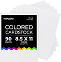 Hygloss White Cardstock - 8.5x11-Inch, 90 Sheets, 65 lb/ 176 gsm, Fade-Resistant, Acid-Free Color Card Stock Paper