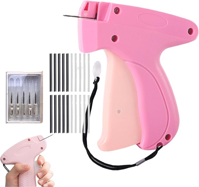 Portable Hemming Tool, Handheld Portable Sewing Machine, Includes 5 Needles, 1000 White Glue Needles& 1000 Black Glue Needles, For Quick Hemming & Repairs (Beige)