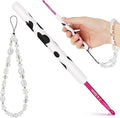 Katech Ergonomic Crochet Hook, Aluminum Soft Grip Crochet Hooks for Beginners and Arthritic Hands, Soft Clay Crochet Needle with Cow Motif and Bead Chain-Ideal Gift for Crocheter (4.5mm)