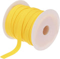 MECCANIXITY 1/2 Inch Double Fold Bias Tape Polyester Continuous Bulk Bias Tape for Sewing,Seaming Quilting Hemming Binding Crafts (Yellow 25 Yards)