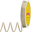 Double Face Tan Satin Thin Ribbon 1/8 inch X 100 Yards Polyester Tan Ribbon for Gift Wrapping Very Suitable for Weddings Party Hair Bow Invitation Decorations and More