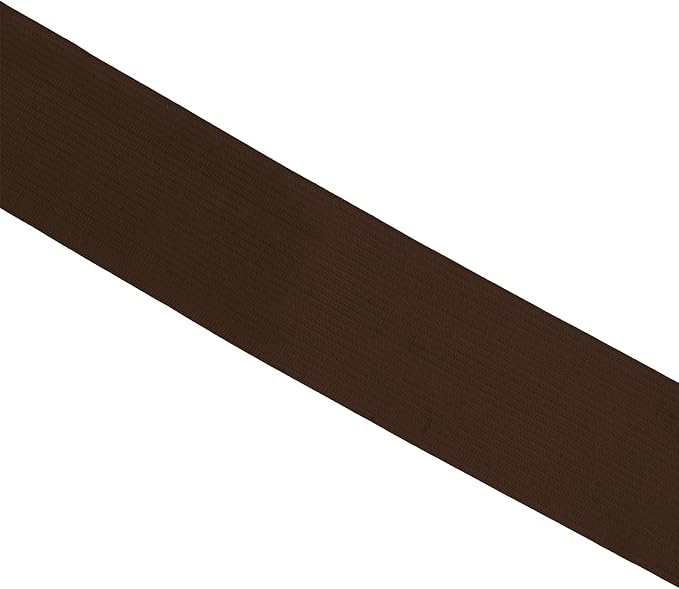 Mandala Crafts Wide 1.5 Inch Dark Brown Elastic Bands Spool for Pants Waistbands Sewing and DIY Crafts, 50 YD Stretchy Flat Fabric Strap Knit Elastic Band for Wig