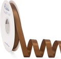 Ribbli Turftan Brown Satin Ribbon Double Faced Satin 1/2 inch x Continuous 50 Yards- Light Brown Ribbon for Gift Wrapping Crafts Wedding Decoration Bows Bouquet Floral Arrangement