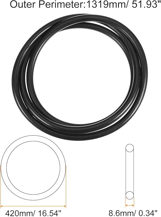 HARFINGTON Universal Sewing Machine Motor Stretch Belt 1319mm 52" Perimeter, 8.6mm Belt Thick for Sewing Machine Motor Seal Repair