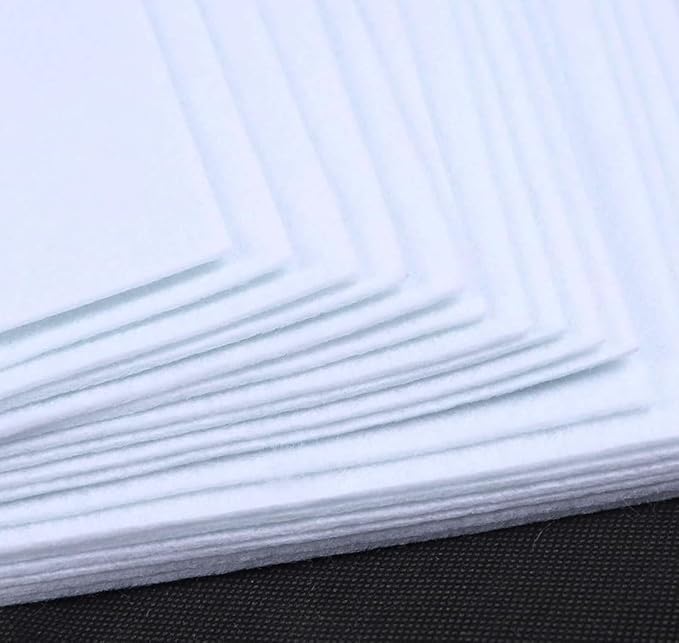 YYCRAFT Stiff Felt Sheets 9 Inch X 12 Inch - 48 Pcs Pack(Thickness:1mm),White