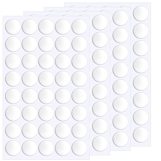 JANYUN 140 Pcs Double Sided Sticky Dots Removable Round Putty Clear Double Sided Tape for Crafts No Trace Sticky Tack Adhesive Tape (30 mm)