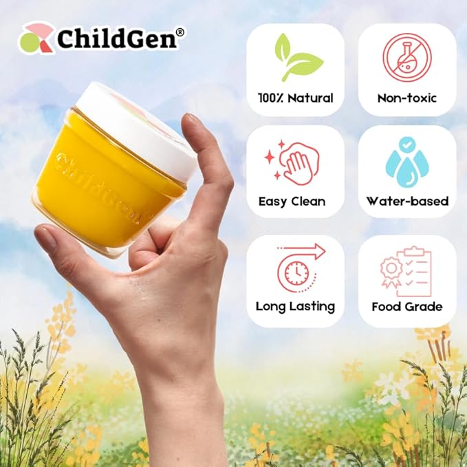 Natural Play Dough Set, Non-Toxic, Super Soft, Long Lasting Playdough, Modeling Dough, Kids Arts & Crafts, Preschool Toys, 6-Pack of 4.5-Ounce Cans