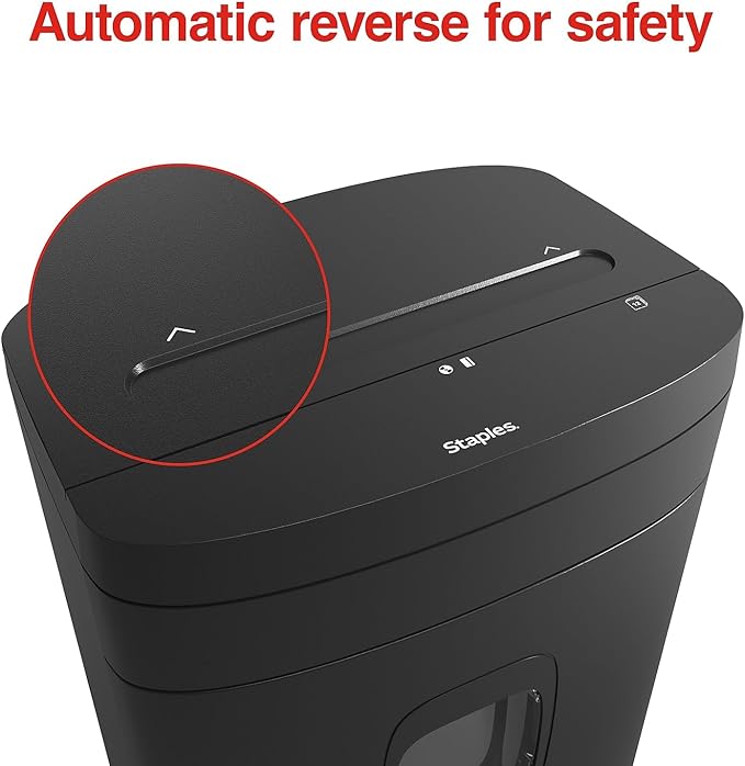 Staples 12-Sheet Micro-Cut Shredder – High-Security Document & Credit Card Shredding for Home & Office