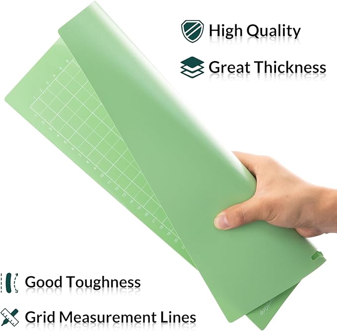 WISYOK 12x8.5 Inch Cutting Mats for Cricut Joy Xtra, 2-Pack Standard Grip Reusable Adhesive Mats for Crafts, Quilting, Sewing