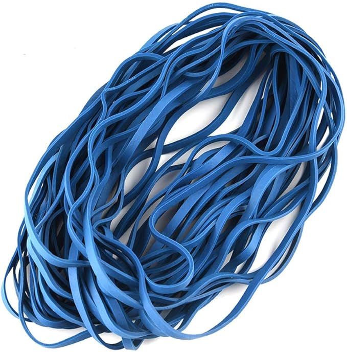 Coopay 120 Pieces Large Rubber Bands Bulk, 8 Inches Heavy Duty Strong Elastic Bands for Office Supply School Home, Securing Trash Can Garbage Cans, File Folders (Blue)