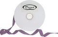 Gingham Ribbon 50 Yard Each Roll 100% Polyester Woven Edge (3/8" x 50 Yards, Purple)