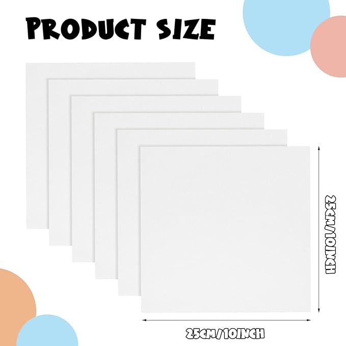 Buryeah 100 Pieces 10 x 10 Inches Cotton Fabric Squares Precut Quilting Fabric Bundles Solid Colors Layer Cakes Quilt Material for DIY Craft Sewing Embroidery(White)