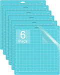 Gwybkq Cutting Mat 6 Pack Light, Compatible With Cricut Maker/Explore Air 2/Air/One (12x12Inch), Blue Adhesive Sticky Pads Non-Slip Replacement Mats for Accessories Supplies