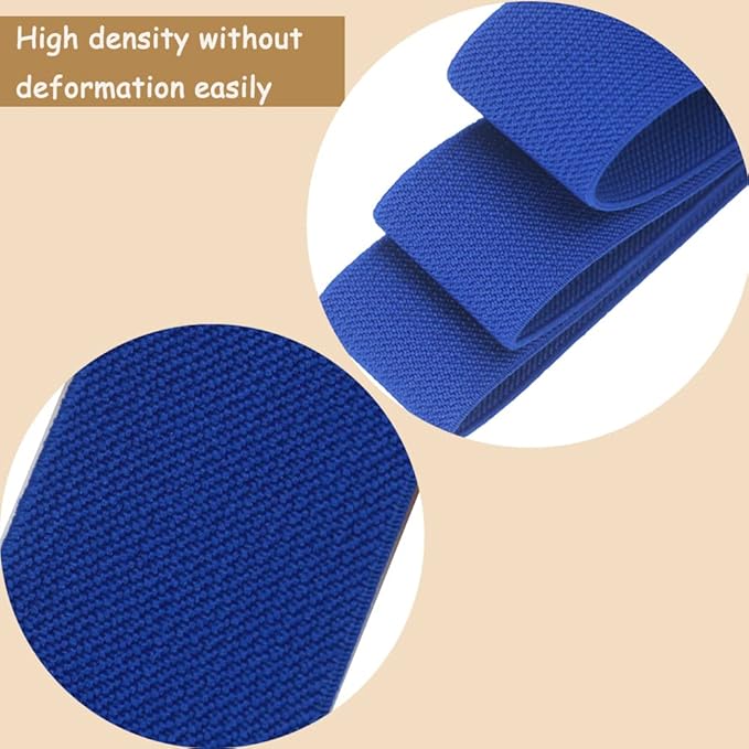 Royal Blue Knit Elastic Band For Sewing 1-1/2 inch 10 Yards -38mm Flat Heavy Stretchy Elastic Straps Elastic Band Spool for DIY Craft-Bedspread-Clothing-Pants Waistband-Wigs-Skirts- DIY Projects