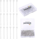 Platinum Plated Open Eye Pins Non Tarnish 25mm 200pcs for Jewelry Making Findings