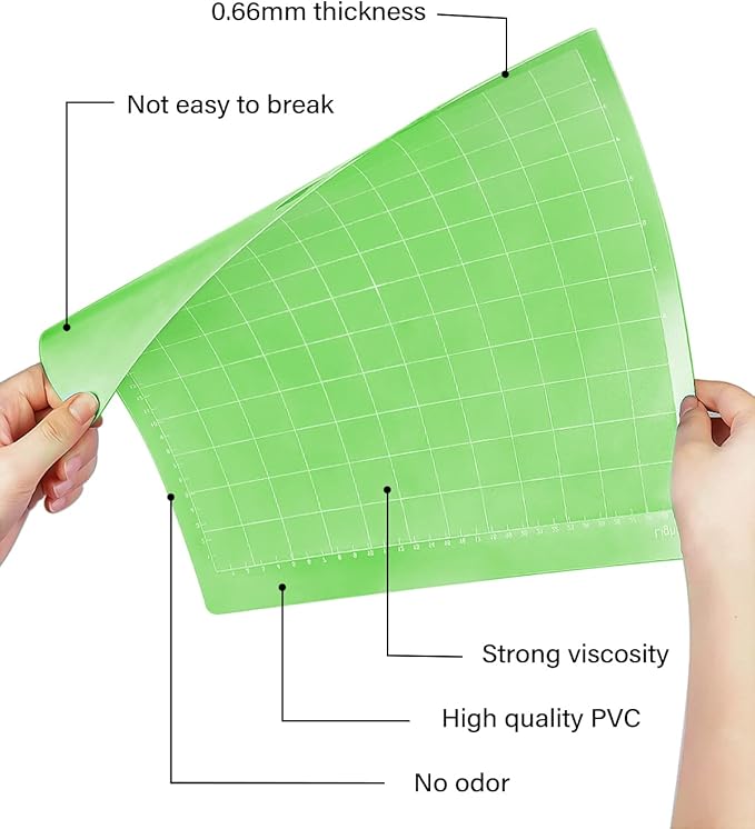 Gwybkq Cutting Mat 12x12 20 Pack, Compatible With Cricut Maker 3/Maker/Explore 3/Air 2/Air/One Standard Green Grip Replacement Accessories