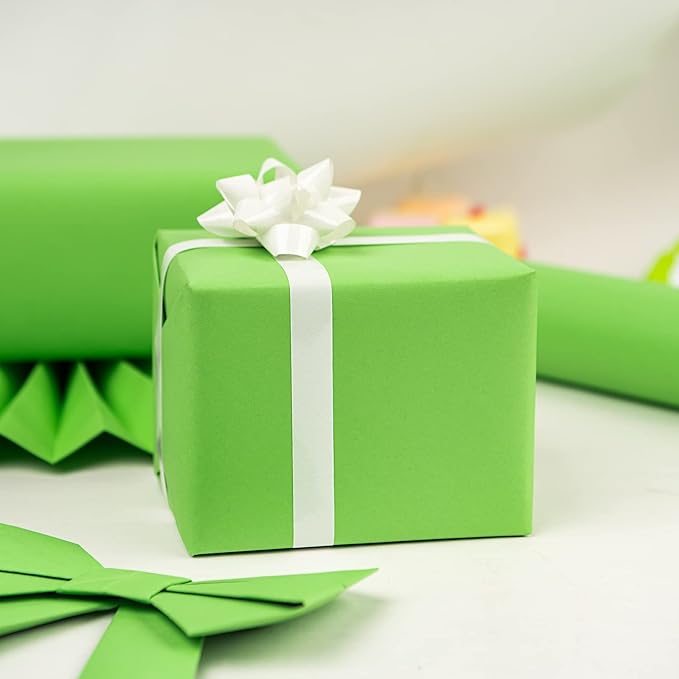 RUSPEPA Light Green Kraft Paper Roll - 24 inches x 100 feet - Recyclable Paper Perfect for for Easter Crafts, Art, Wrapping, Packing, Postal, Shipping, Dunnage & Parcel