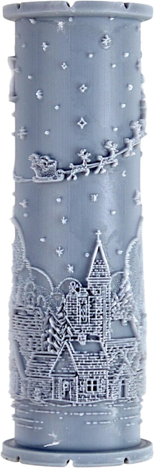 Flying Sleigh Clay Texture Roller (4") - Christmas Set #01 - Embossing Pattern Roller for Polymer & Ceramic Clay, Pottery & Crafts
