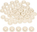HARFINGTON 50pcs Sewing Button 23mm (7/8 Inch) 4 Holes Resin Thickened Round Crafting Replacement Buttons for Clothing DIY Crafts Decoration, Beige