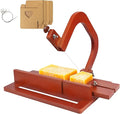 Premium Wooden Soap Cutter for Soap Making Supplies,Adjustable Handmade Soap Making Kit,Soap Cutters for Soap Making Loaf Slicer,with Scale,Efficient DIY,Funny