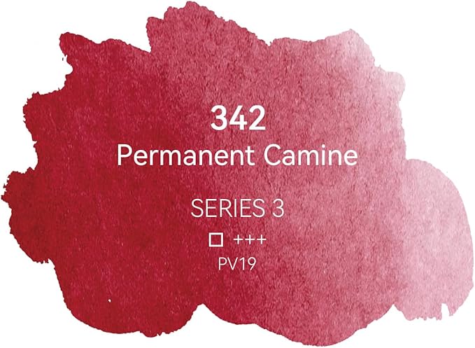 PHOENIX Professional Watercolor Paint - Single Watercolor Half Pan - Permanent Camine 342