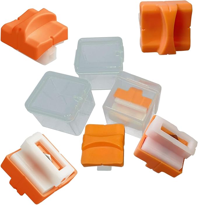 6-Pack Paper Cutter Replacement Blades with Automatic Security Safeguard Design for A4/A5 Paper Trimmers (Orange)