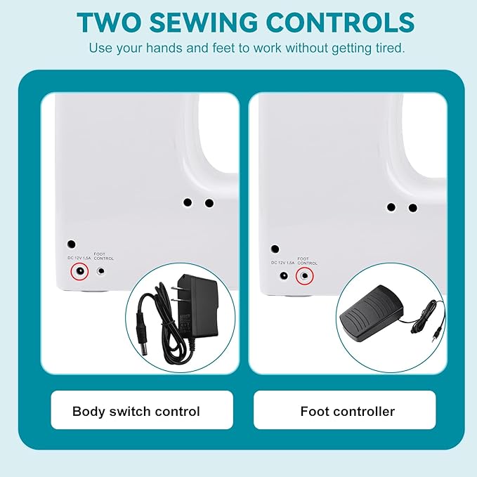 Mini Sewing Machine for Beginners Kids, Portable Sewing Machine with 45 Built-In Stitches and High Speed, Double Needle with 42PCS Sewing Kit Us Plug (110v), Christmas Sewing Gifts for Women