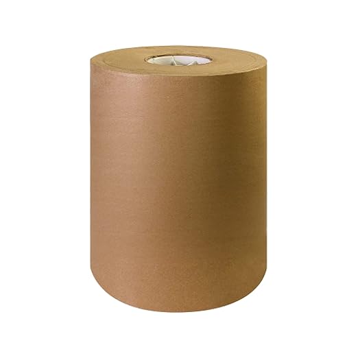 Box USA Kraft Brown Paper Roll, 50#, 12" x 720', 100% Recycled Paper, Ideal for Shipping, Packing, Moving, Gift Wrapping, Craft, Dunnage and Parcel