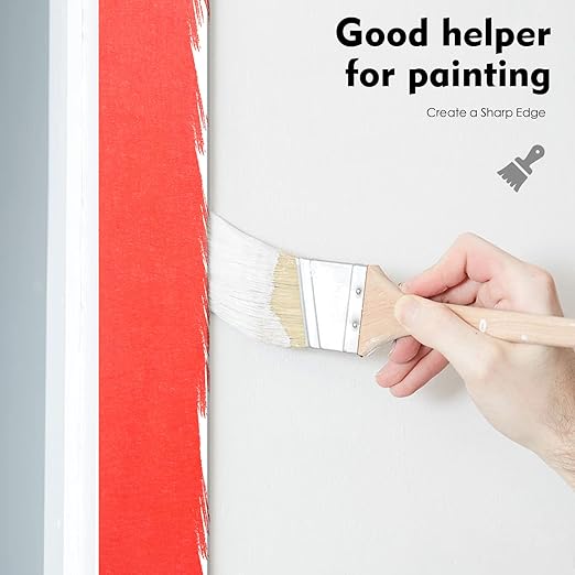 Red Painters Tape,2 inch x 60 Yards x 2 Rolls - Medium Adhesive Red Masking Tape for Painting,Labeling,DIY Crafting,Decoration and School Projects
