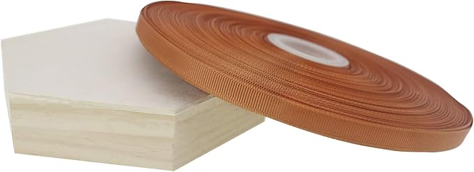 Jesep One Roll 100 Yards 3/8" Soild Grosgrain Ribbon Boutique Gift Wrapping Package Ribbon, DIY Crafts Bow Hair Headband Accessories Assorted Ribbon#842 (3/8" 10mm, Coffee)