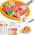 Jar Melo Magic Puffy Paint Pizza Kit, 27 Pcs Magic Foam Texture Painting Kit, 3D Art Foam Paper, Puffy Paint Crafts for Kids Ages 4-8, DIY Creative Gifts for Girls and Boys