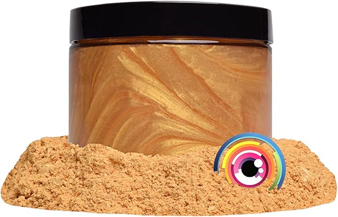 Eye Candy Pigments Premium Gold Mica Powder - Golda Gold (50gr) - for Epoxy, Resin, Soap, Paint, Woodworking, Acrylic Pouring, Bath Bombs, Fishing Lures - DIY Arts and Crafts Additive