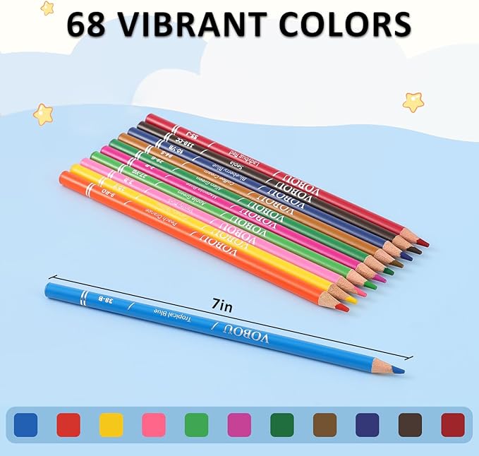 72 Colors Artist Colored Pencils Set for Adult Coloring Books, Soft Core Coloring Pencils, Professional Numbered Drawing Pens for Layering Shading Blending, Gift Tin Box for Beginners