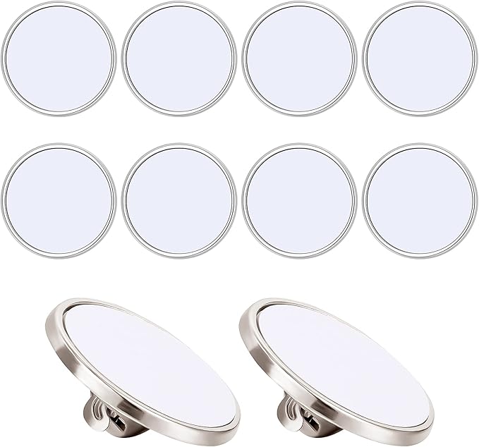 Hicarer 10 Pieces Sublimation Blank Pins Button Pin Badge DIY Button Badge Sublimation Silver Blank Base Pins for DIY Craft Making School Supplies