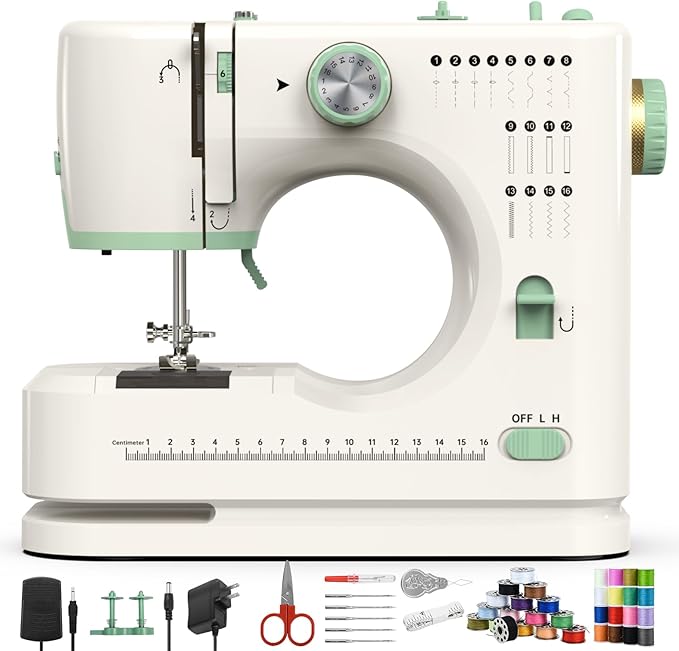 StitchMaster Pro:Ballet on twin needles.Sewing machine,sewing machine for beginners,Double needle and double thread,16 kinds of stitches.Sewing machine for Household,sewing machine for adults.