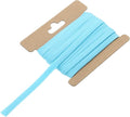MECCANIXITY 1/4 Inch Double Fold Bias Tape Continuous Bulk Cotton Bias Tape for Sewing Seaming Quilting Hemming Binding Crafts (Light Blue 6 Yards)