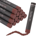 MECCANIXITY Soft Oil Pastels, Oil Pastel Crayons Vibrant Color Blendable Art Supplies for Painting Drawing Blending Painting Artists Beginners Professional(Dark Brown, Pack of 36)