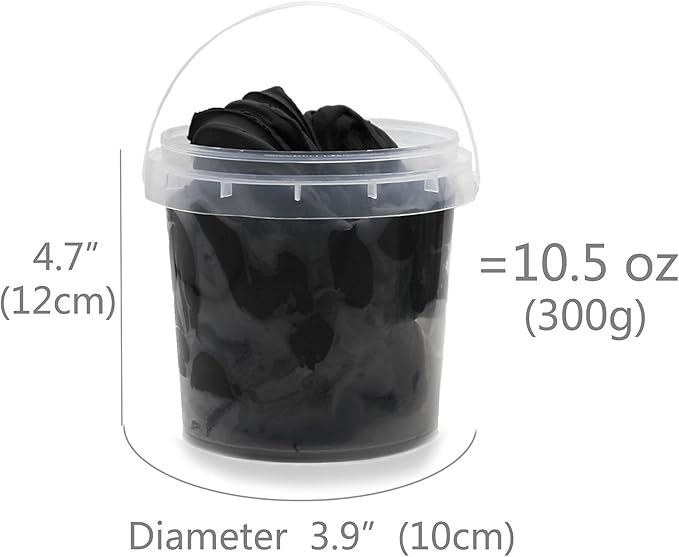 Air Dry Modeling Clay 10.5 oz Ultra Light Magic Clay Soft No Crack Molding Dough Primary Colors for Adults Kids Art Craft Kit Black
