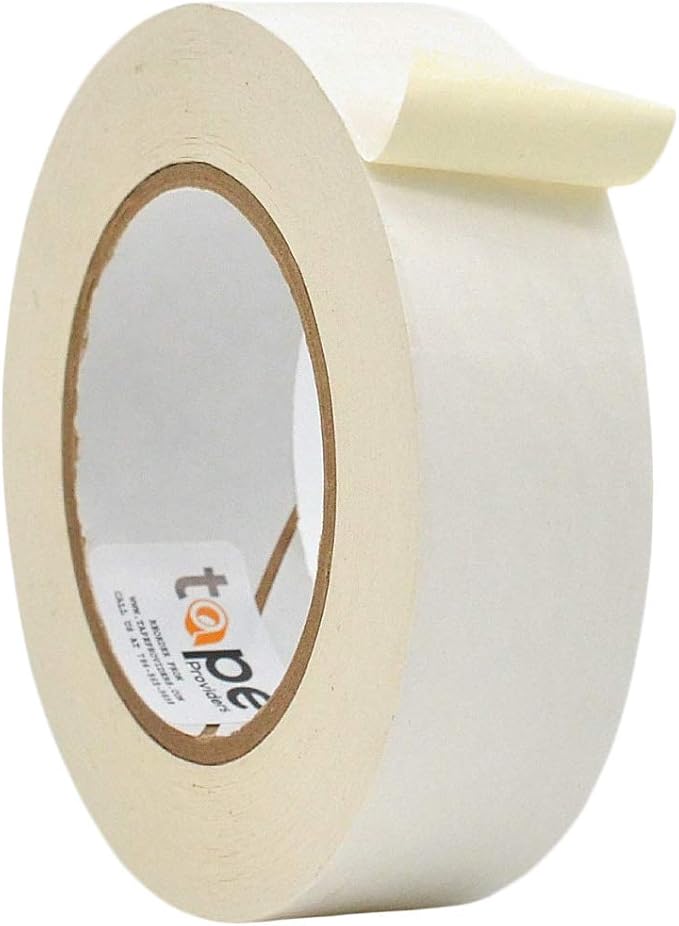 WOD CFTC6 Console Artist Tape Made in USA White, 1.5 inch x 60 yds. Flatback Paper Marking/Labeling Tape Residue Free, for Watercolor Paper to Prevent Tearing