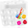 30 Pack White Art Paint Tray Palette 6 Well Rectangular Watercolor Palette Paint Holder Tray Paint Tray for Student Adult Painting Party Art Painting DIY Craft